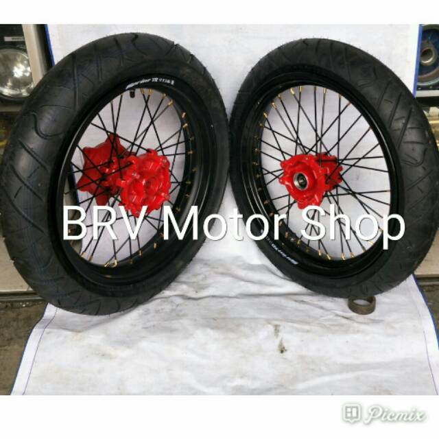 Velg Jari Jari Klx - Velg Supermoto Klx Bf Klx L Klx S Klx G Klx D Tracker Siap Pakai Ring 17