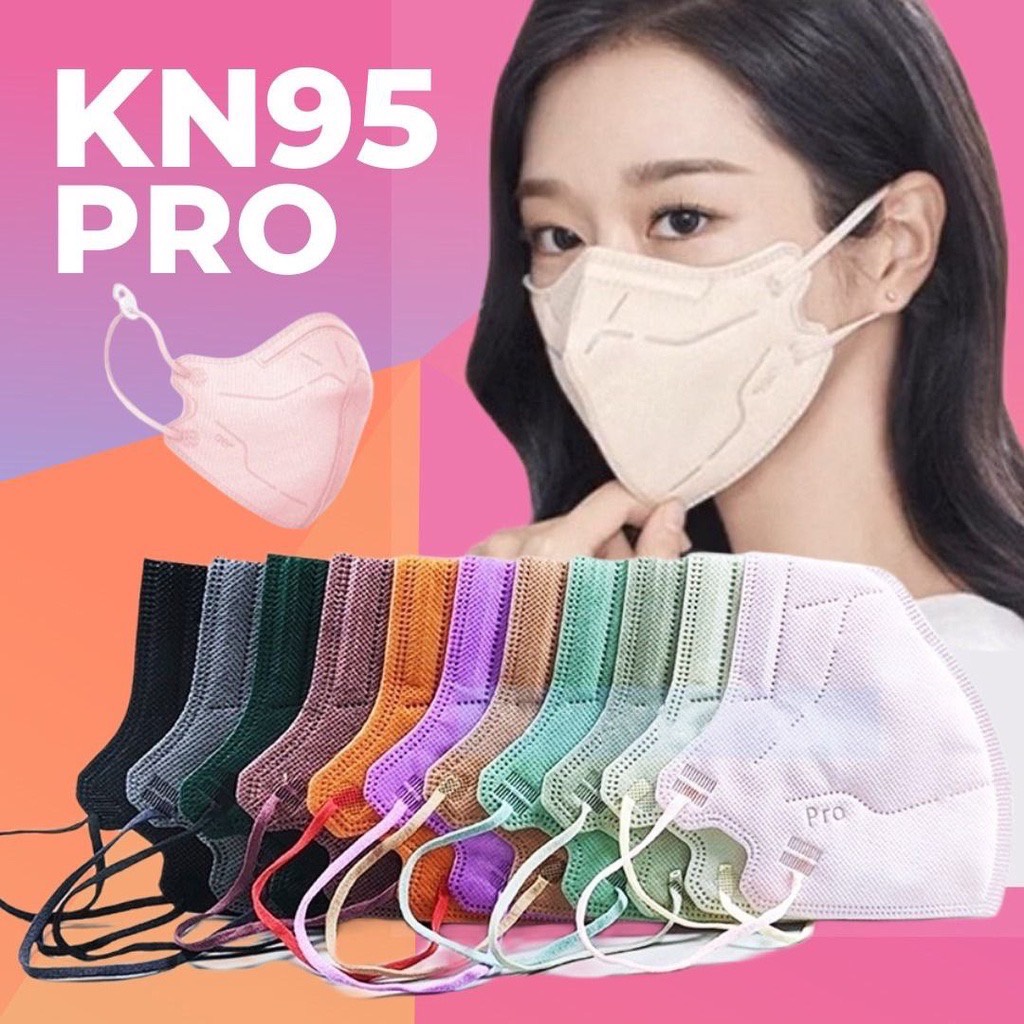 (READY COD) MASKER KN95 PRO / KF94 PRO 5 LAPIS PREMIUM MASK ISI 10 PCS WARNA WARNI