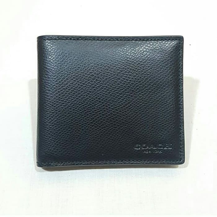 Coach Wallet Men Bifold Crossgrain Black