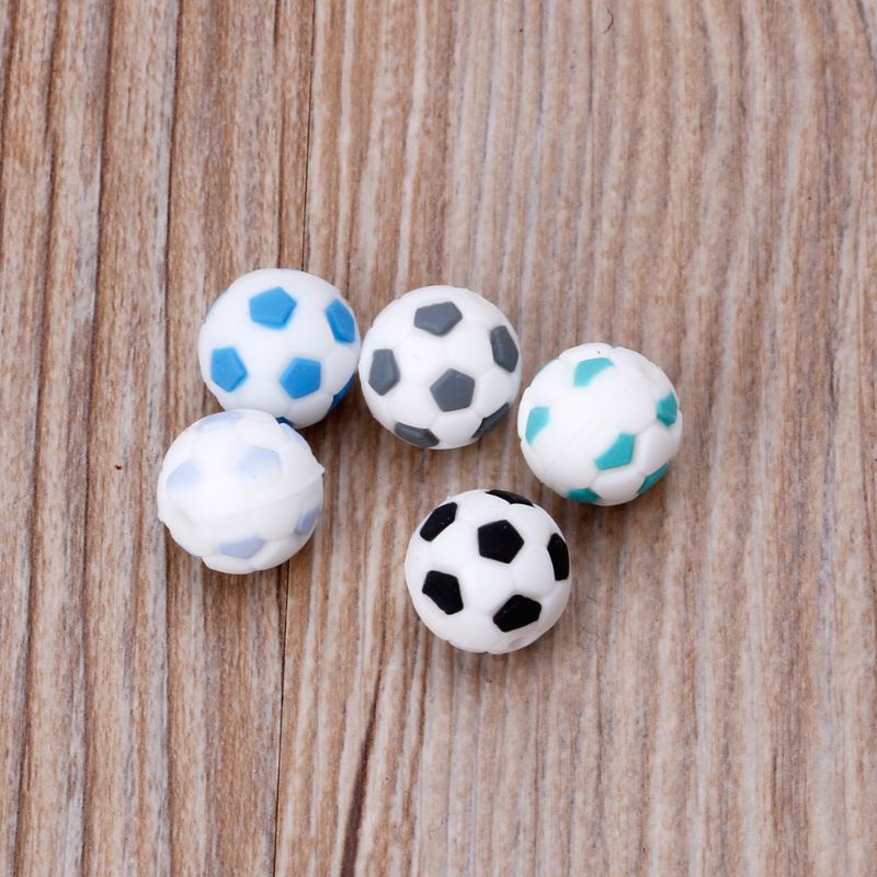 Mary Mainan Teether Bayi Bentuk Bola Sepak Bahan Silikon Food Grade BPA Free Ukuran 15mm