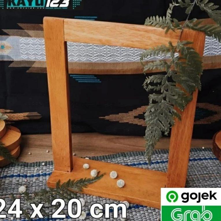 

<P-ECU <☎ WOODEN STAND DISPLAY 24 X 20 CM STAND MENU (WD-07) |amanah