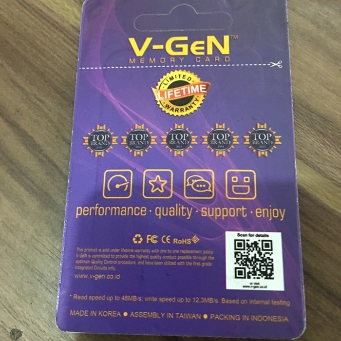 Memory Memori Vgen V-Gen 32G 32 Giga Class6 Speed up to 48MB