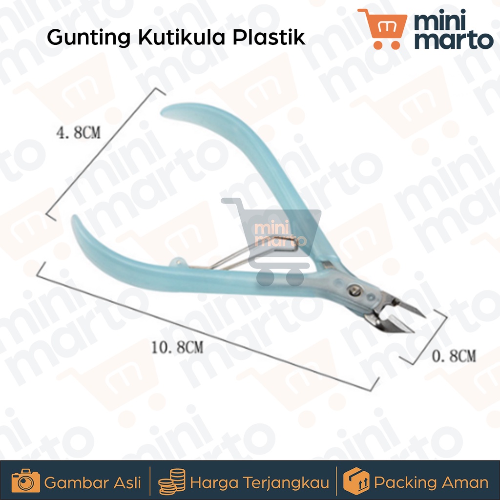 Gunting Kuku Kutikula Bahan Stainless Steel Gagang Plastik - Minimarto