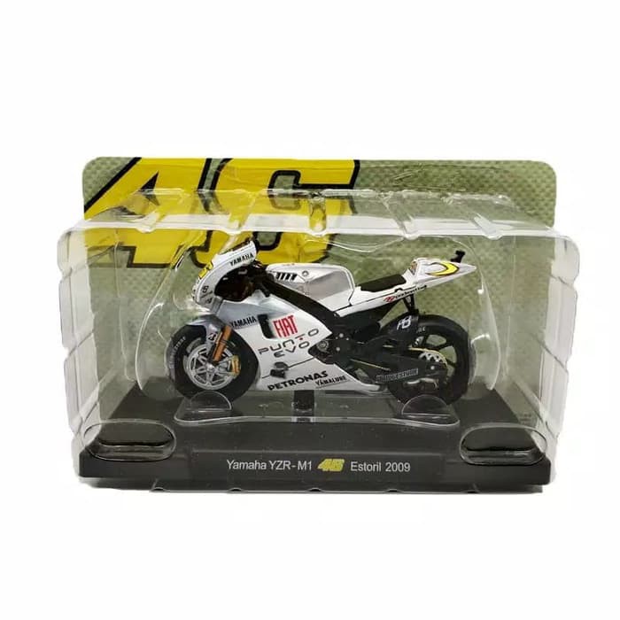 Diecast Miniatur MotoGP Yamaha Valentino Rossi Estoril 2009 Leo Models