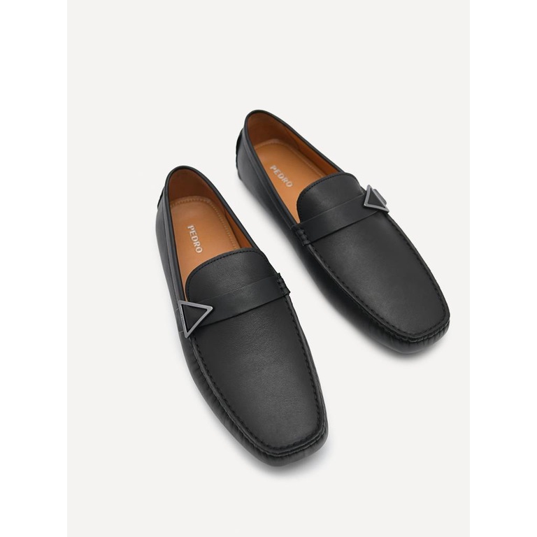 SEPATU PANSUS KULIT PEDRO PRIA ORIGINAL LOAFER BRANDED HITAM PM166