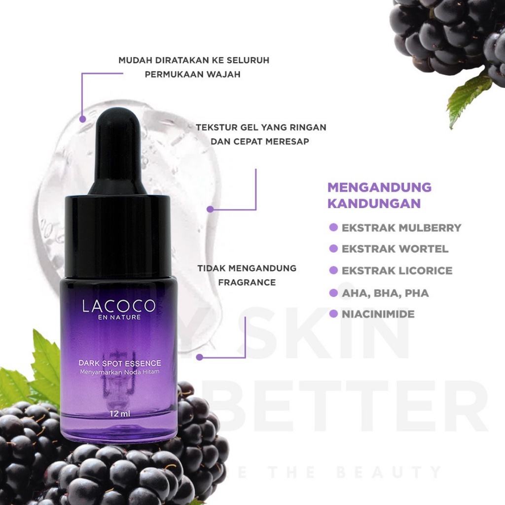 [ FREE GIFT ] LACOCO Dark Spot Essence - Serum Anti Flek Noda HItam 12ml BPOM