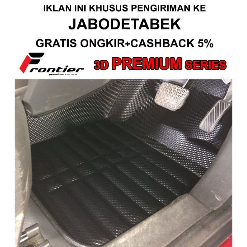Karpet Mobil 3D PREMIUM BLACK Frontier DAIHATSU TERIOS 3 BARIS