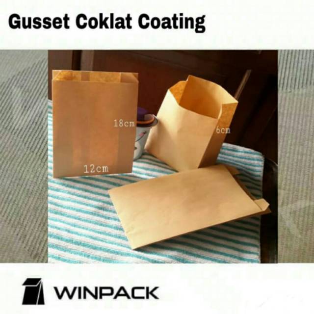 

Kantong Kertas Coklat Coating 12 x 18 x 5cm
