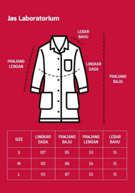 Jas Laboratorium Baju Laboratorium Lengan Panjang