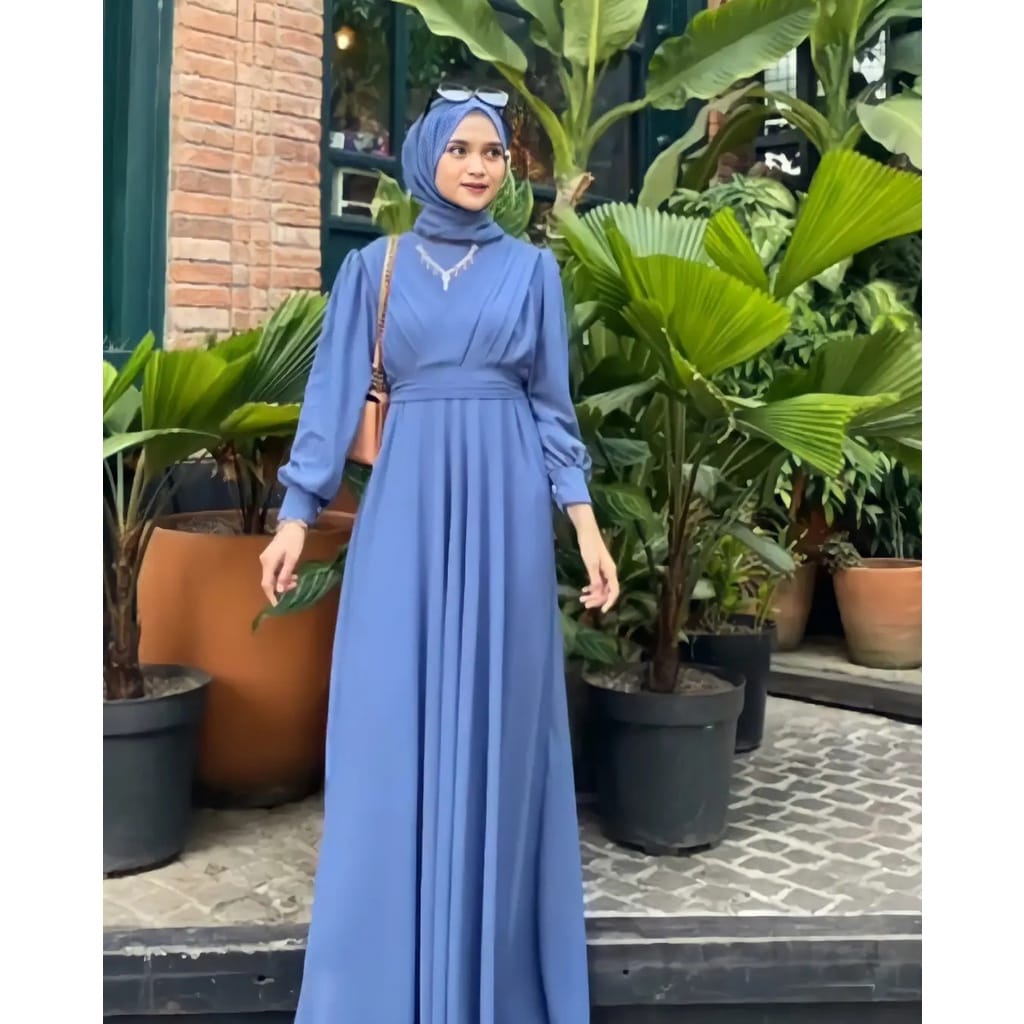 Gamis Kondangan / Pakaian Pesta Wanita Gamis Tulle Alexa M - XXL / gaun pesta / gamis brukat / baju 