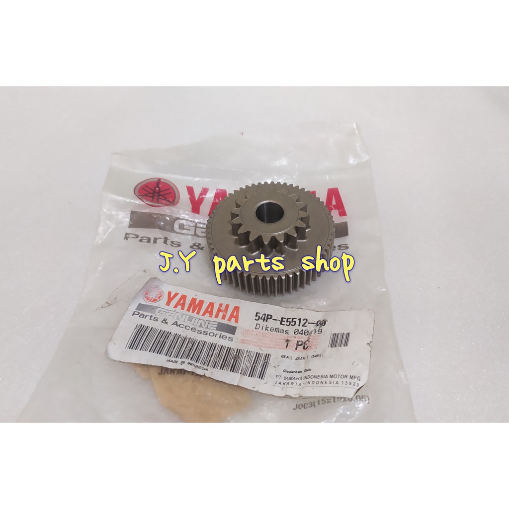 GIR GEAR IDLER ATAS GIGI DOUBEL DOUBLE DOBEL STATER STATR MIO J SOUL GT FINO FI XRIDE X RIDE 115 ORIGINAL YGP 54P-E5512-00