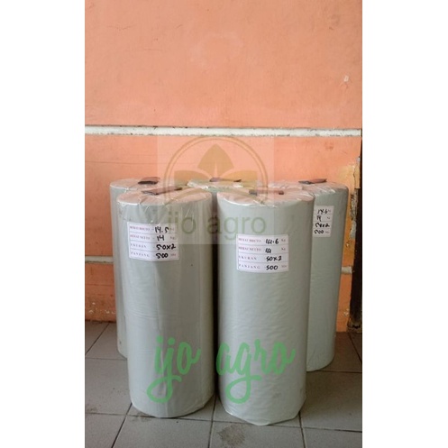 Plastik Mulsa Hitam Perak Murah Lebar 100 Cm (1M) Panjang 500 Meter 1 Roll