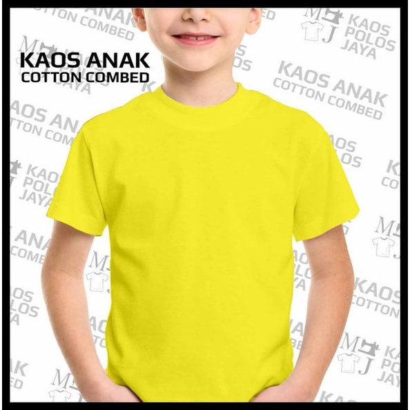 Kaos anak polos combed 30s premium umur 1 - 12 tahun / Kaos Polos Anak Lengan Pendek Bahan Cotton Combed 30s Atasan Oblong Unisex Usia 1-12 Tahun