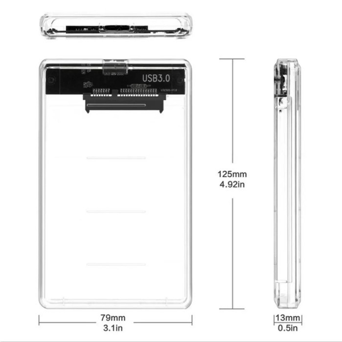 Case Hardisk External SATA Transparent USB 3.0 S1788016510