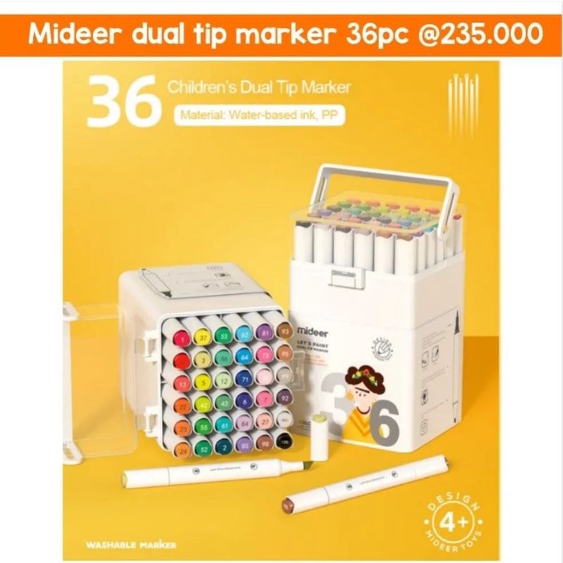 

mideer dual tip marker 36pc marker 2 sisi bolak balik