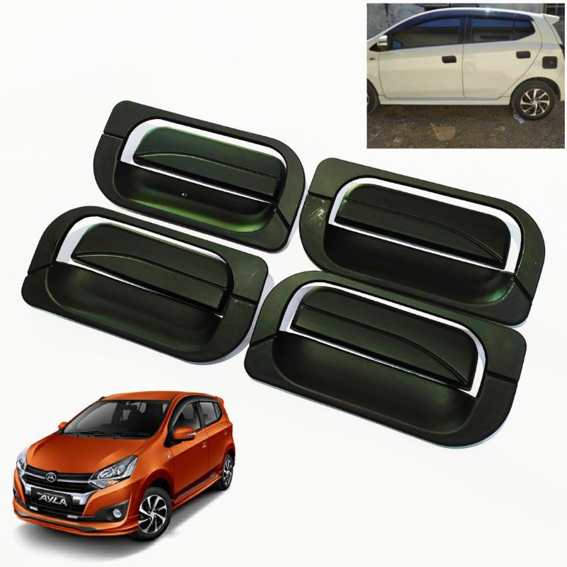 Cover Handle &amp; Outer Hitam Agya Ayla Pelindung Handle Pintu Avanza Xenia Vvti