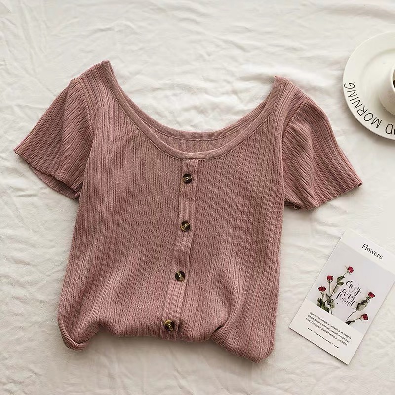 Knit Button Top