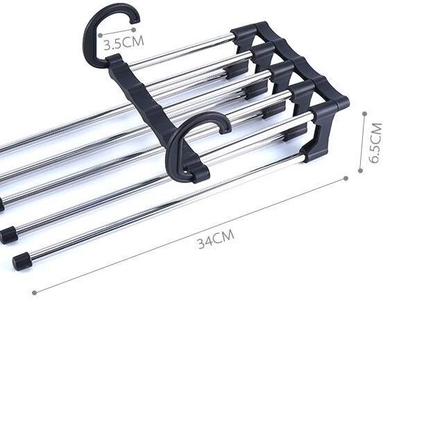 ♥ GANTUNGAN JILBAB HIJAB KERUDUNG MUKENAH Handuk Rok Dasi Celana Panjang Susun 5 in 1 Hanger Rak Hem