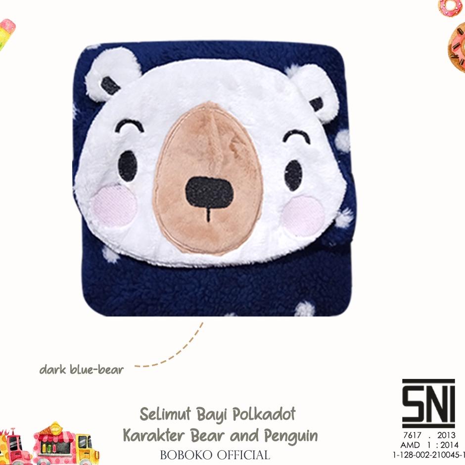 Get Discount BOBOKO Selimut Bayi Bulu Premium Bear and Penguin 78x71 SLMT2