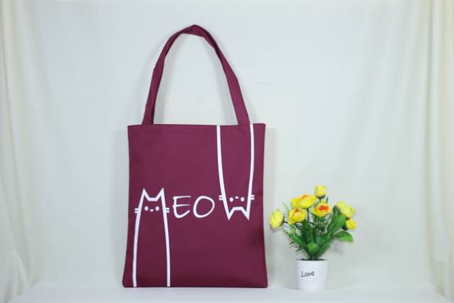 Totebag Semi Canvas MeoW