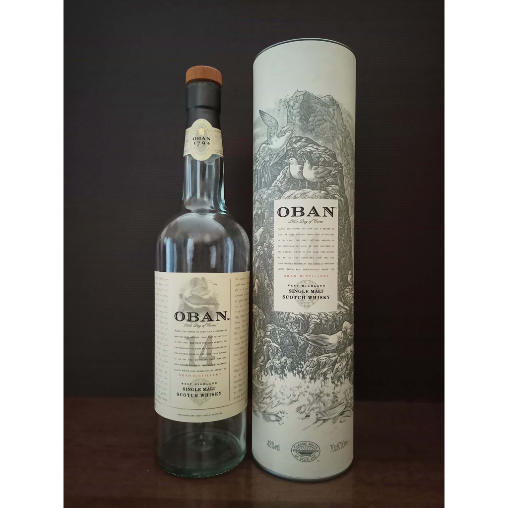 Botol bekas miras Oban 700 ML + Box