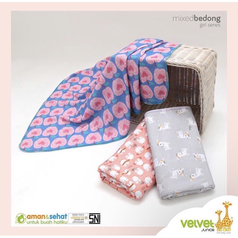 Bedong mix velvet junior ( satuan ) - bedong bayi