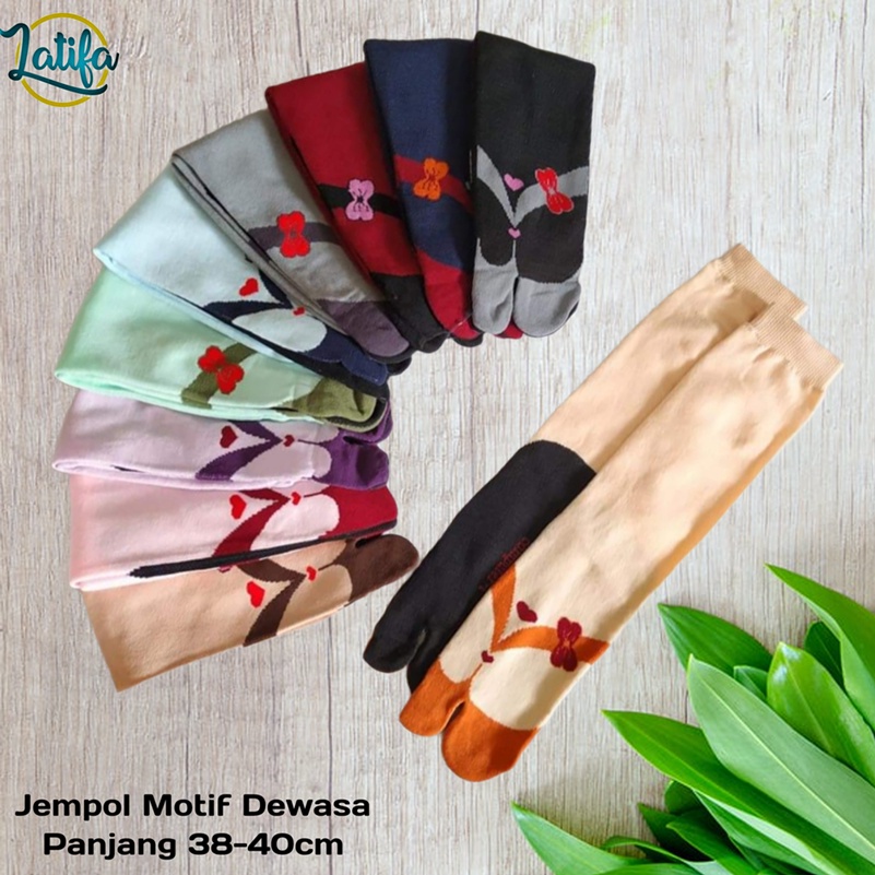 Kaos Kaki Jempol Muslimah Nilon Motif Sandal Jepit Untuk Dewasa