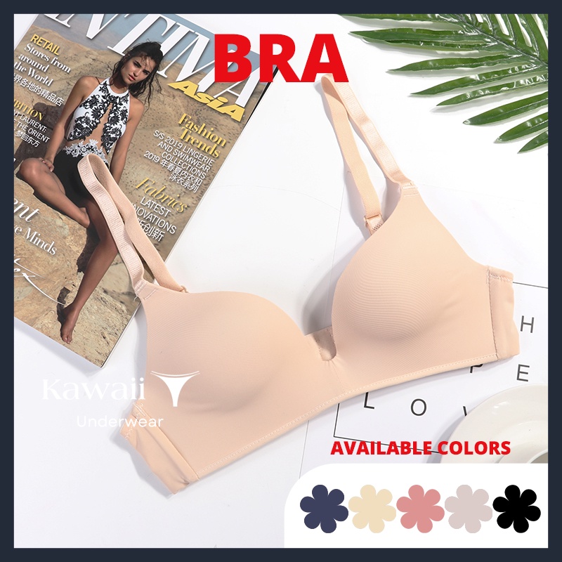 KAWAII - BH / Bra Premium Seamless Nylon Breathable Tanpa Kawat Pakaian Dalam Wanita - COD