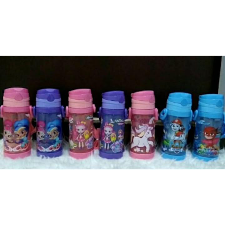 Botol minum karakter anak NX-450 karakter My little pony Cars Frozen Minnion  Doraemon 450ml