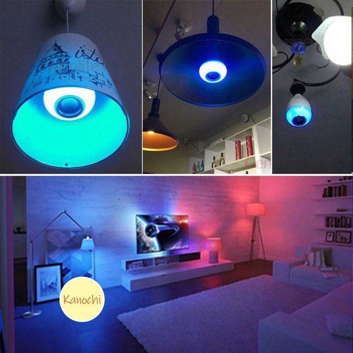 Bohlam Speaker Musik Bluetooth 2 in 1 Lampu Speaker LED warna warni