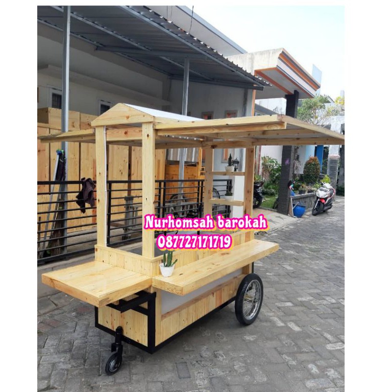 gerobak jati belanda/gerobak kayu/gerobak angkringan