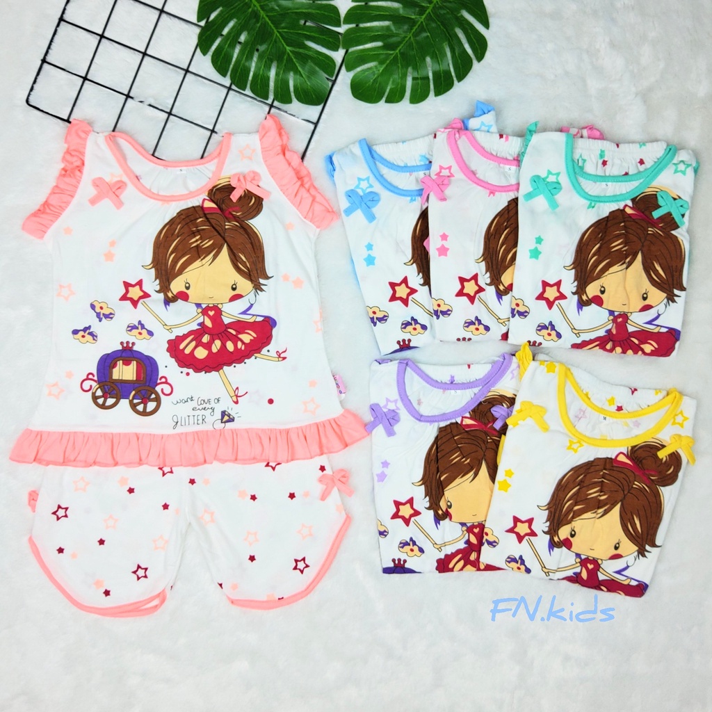Baju Tidur Anak Perempuan Setelan Anak Perempuan Usia 2-8 Tahun