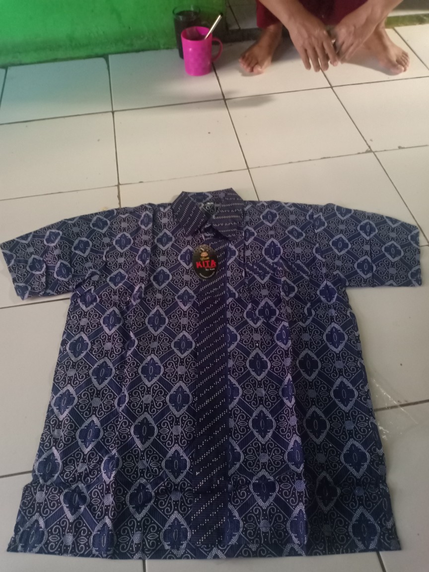 Bswart Batik Hrb026 Kenongo Hem Pendek Padi Pekalongan M L Xl Batik Pria Murah Modern Grosir Niih