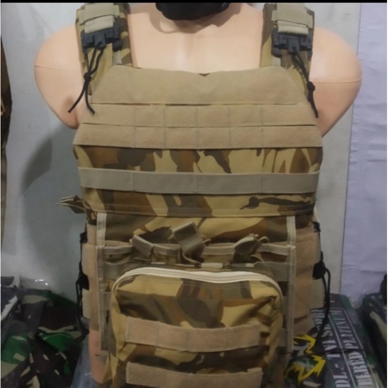Rompi Body vest Doreng gurun Libanon Quick Release Terbaru