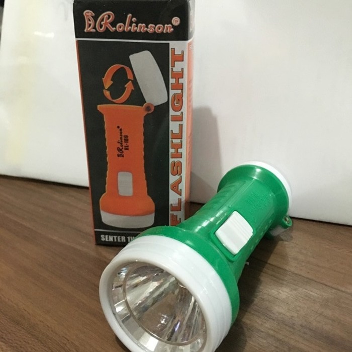 Senter 1W Lampu 2W Emergency Lampu Meja RL189 Rolinson Batu Baterai