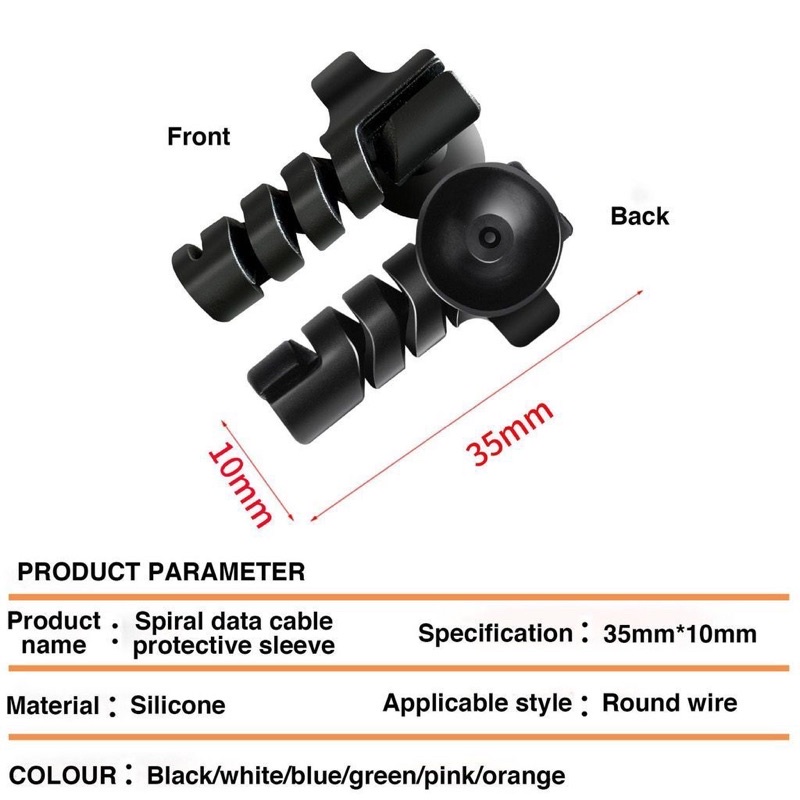 PELINDUNG UJUNG KABEL CHARGER SPIRAL 2IN1 / CABLE PROTECTOR GURITA SUCKER JRW0020