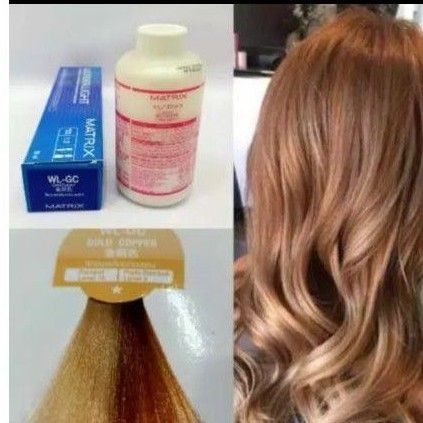 90gr/Matrix wonderlight Gold coper/pewarna rambut Gold coper