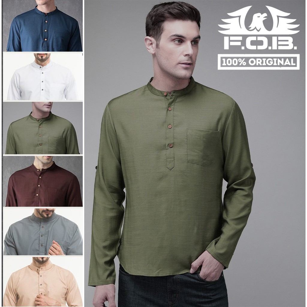 Baju Koko Fobdg Haidan Hijau Army Original Distro