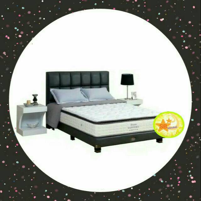 GUHDO SAPPHIRE DREAM DELUXE PILLOW TOP REBONDED SIZE 90-200 - KASUR SAJA/ FULL SET (GARANSI 10 THN)