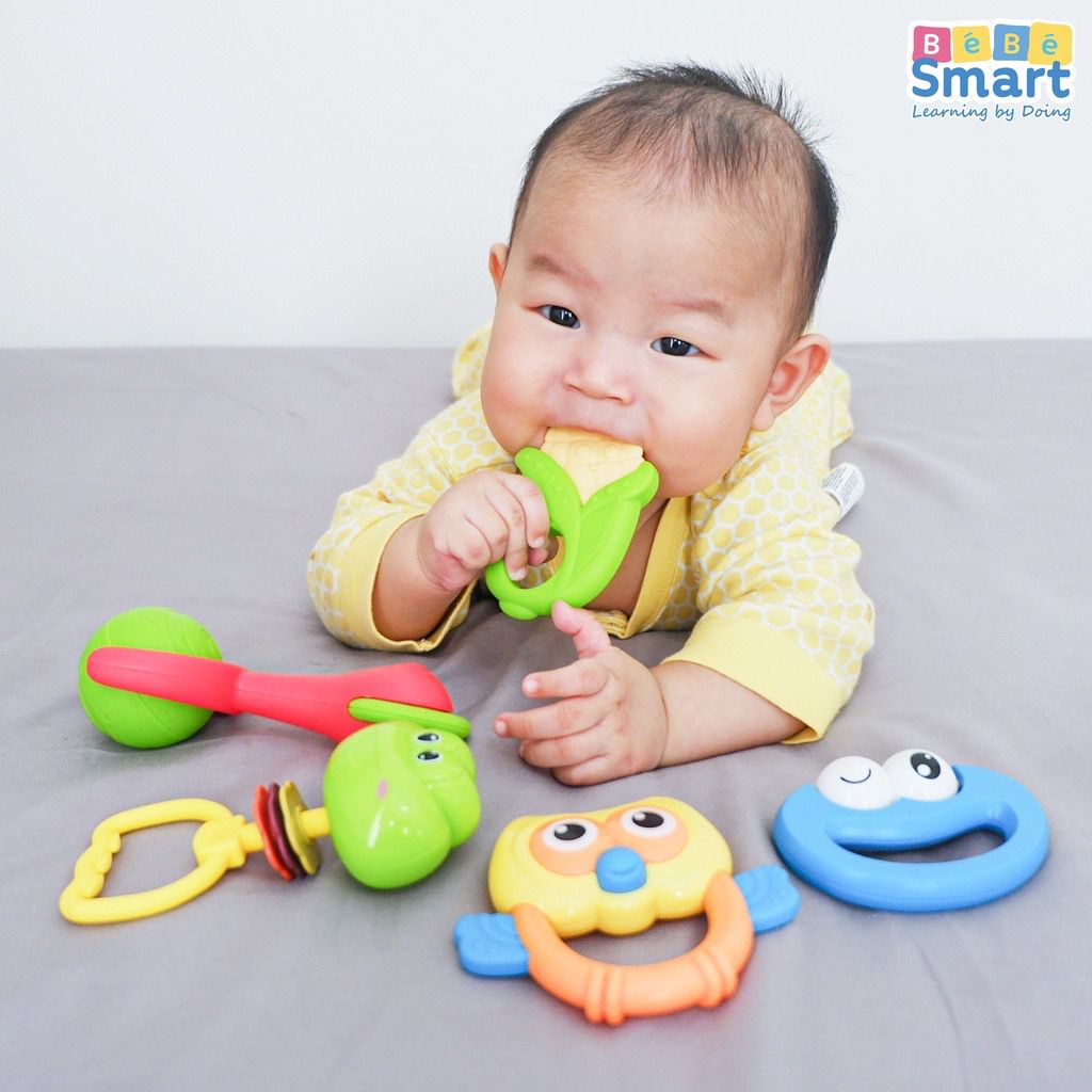 Bebe Smart Rettles &amp; Teether 5 set - Mainan Anak