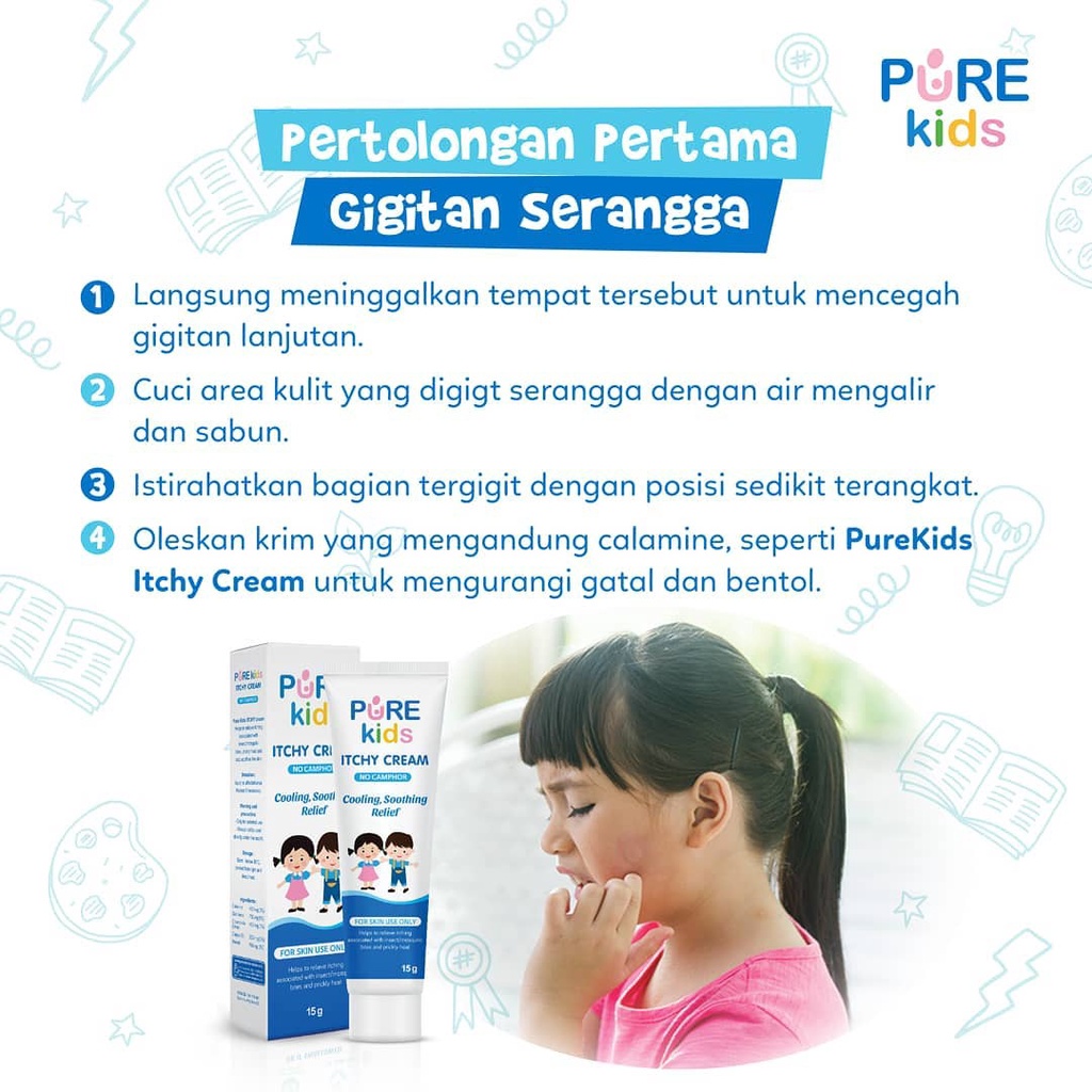 Pure Kids Itchy Cream 15gr - Krim Pereda Gatal Untuk Kulit Anak