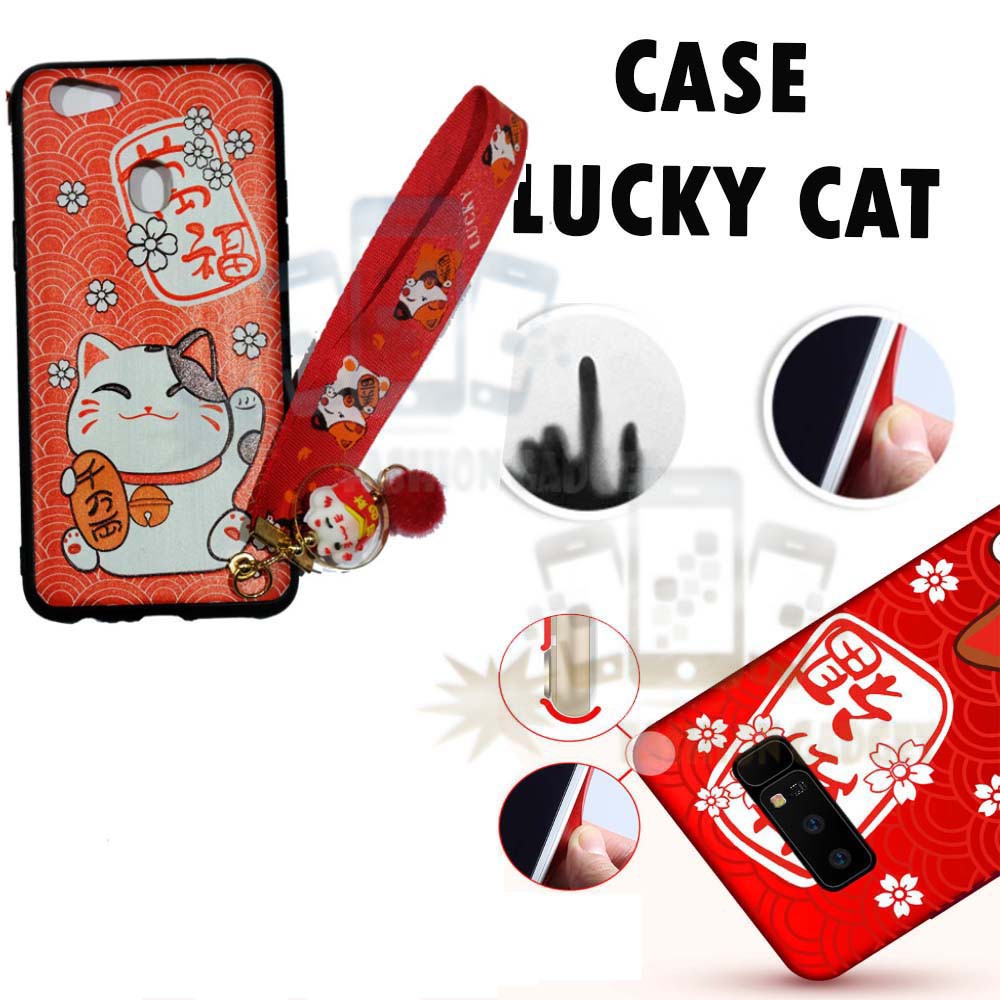 GAMBAR ACAK Anti Crack Case Casing Silikon Oppo A37 Neo 9 A39 A57 A71 A77 F3 F3+ R9S+ F5 Lucky Cat