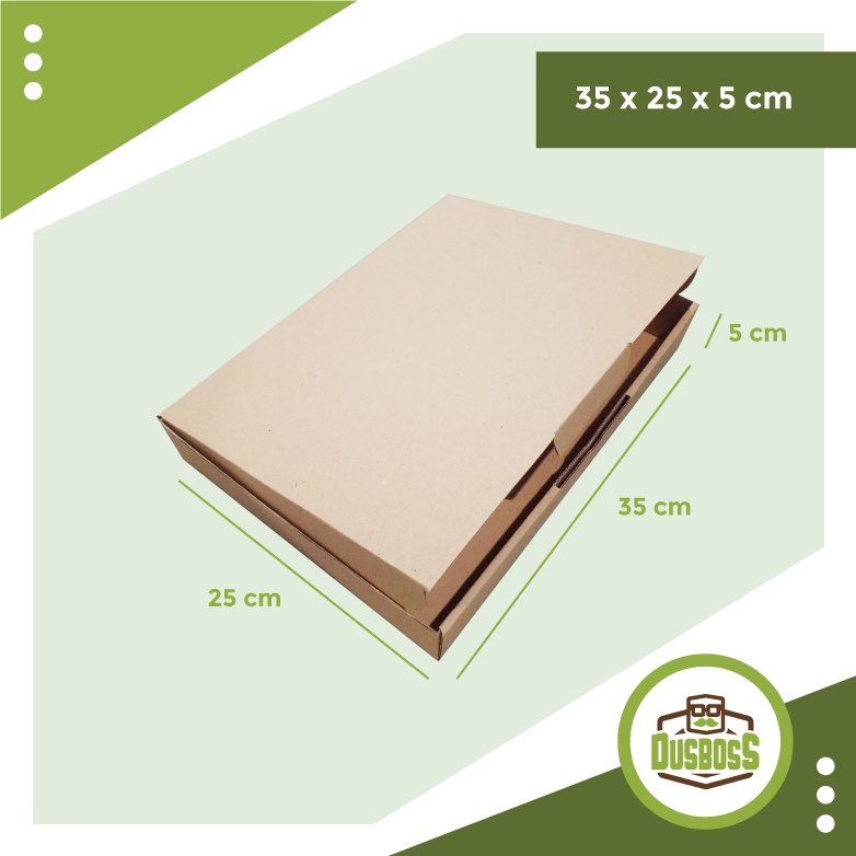 

Kardus 35 x 25 x 5 cm --Die Cut dan easy usage--