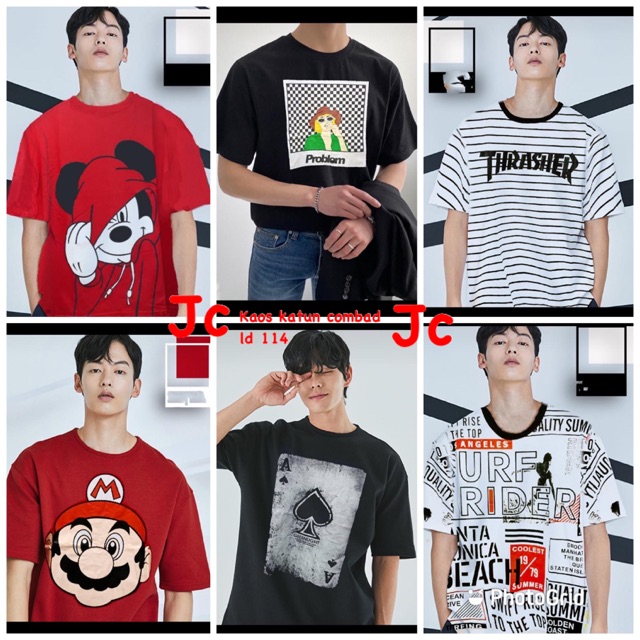 (8motif)JC- Kaos Tshirt Cowok Distro XL / Kaos cowok murah / Kaos cowok premium