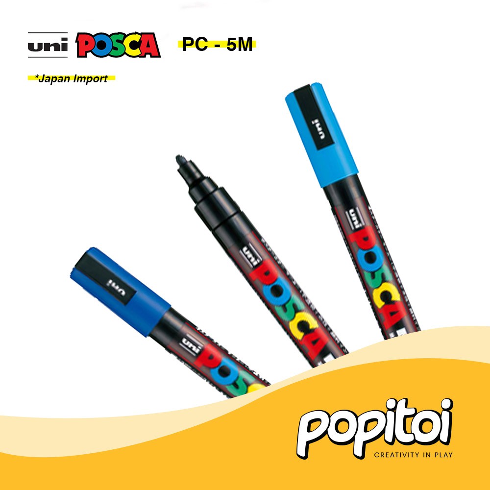 UNI POSCA PC-5M Paint Marker (Medium Point) Spidol Warna Warni PC 5M ...