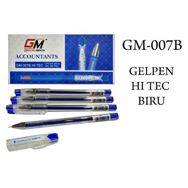 

GM-007B Pulpen GelPen Hi Tec Biru 12pcs