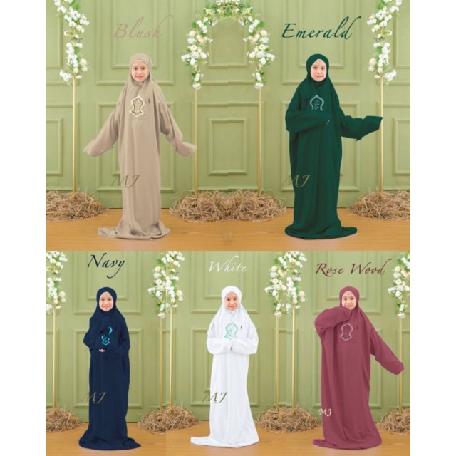 READY MUKENA TERUSAN DAN ATAS BAWAH TEROMPAH/HADRAMAUT ANAK, UMUR 4 SAMPAI 10  TAHUN