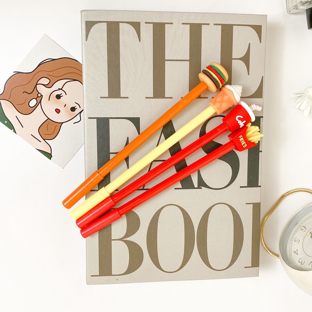 

PULPEN GEL KARAKTER MAKANAN FAST FOOD BURGER COLA ESKRIM KENTANG BOLPEN LUCU PULPEN UNIK READY COD