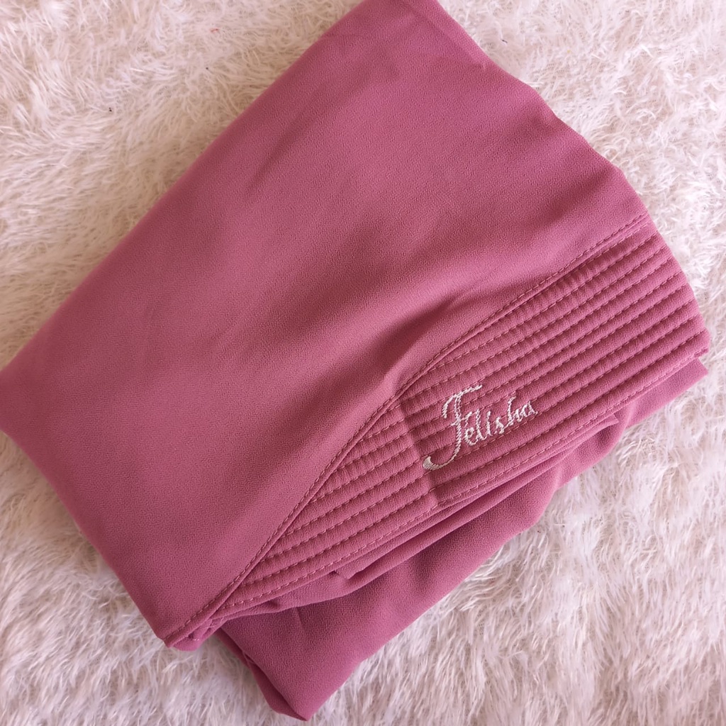 Jilbab Instan Ceruty 2 Layer Oval Jumbo Polos/Khimar Ceruty Sayana-Dustyy purple