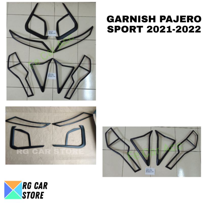 GARNISH PAJERO SPORT 2021 DEPAN BELAKANG-GARNIS LAMPU PAJERO 2021 DEPAN BELAKANG